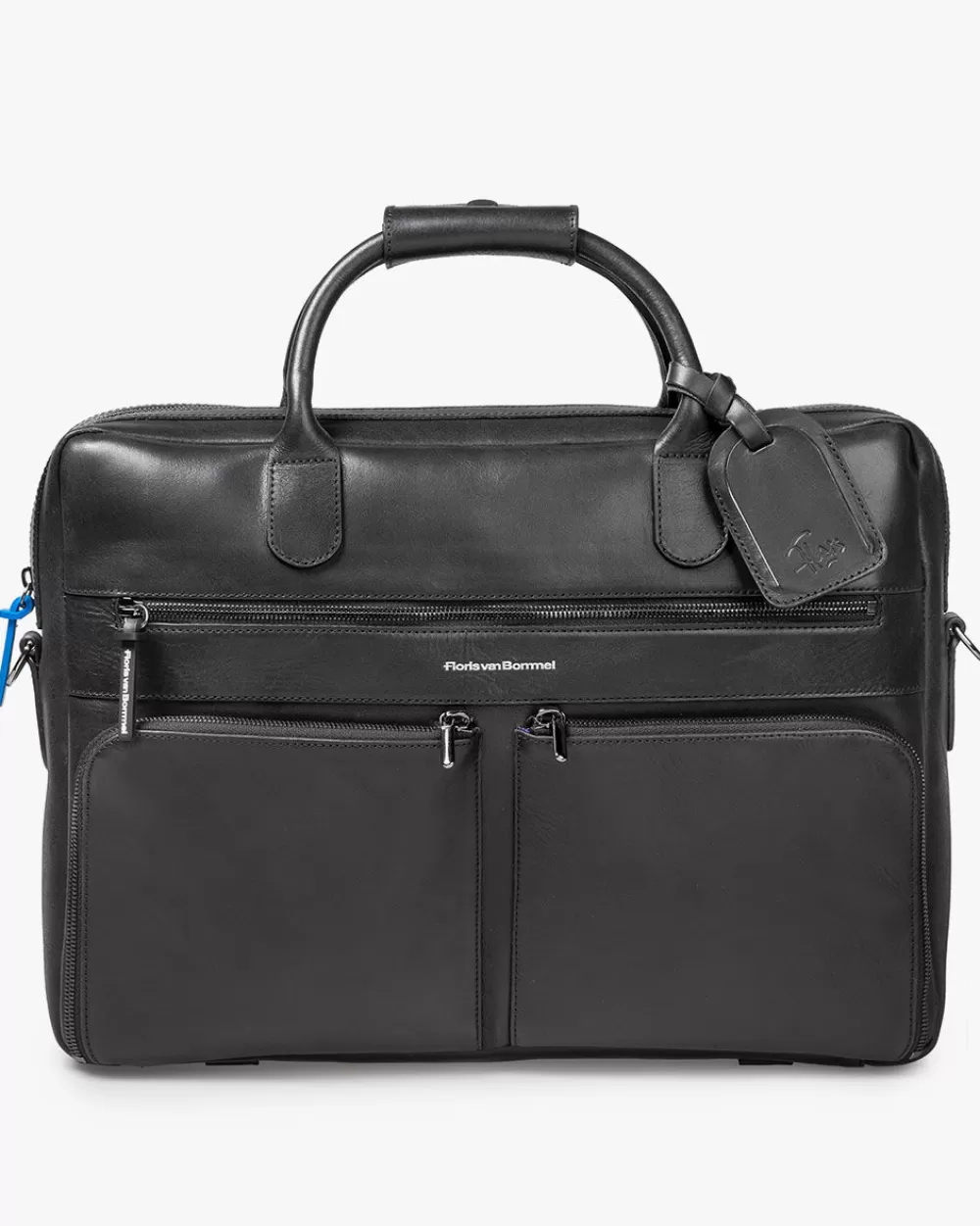 Floris van Bommel Office bag leer zwart<Heren Tassen